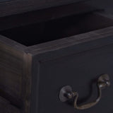 Commode Café noir clair Bois d'acajou massif