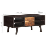 Table basse 100x50x45 cm Bois de récupération massif