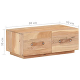 Table basse 90x50x35 cm Bois de récupération massif