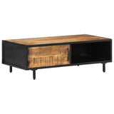 Table basse 105x50x35 cm Bois de manguier brut