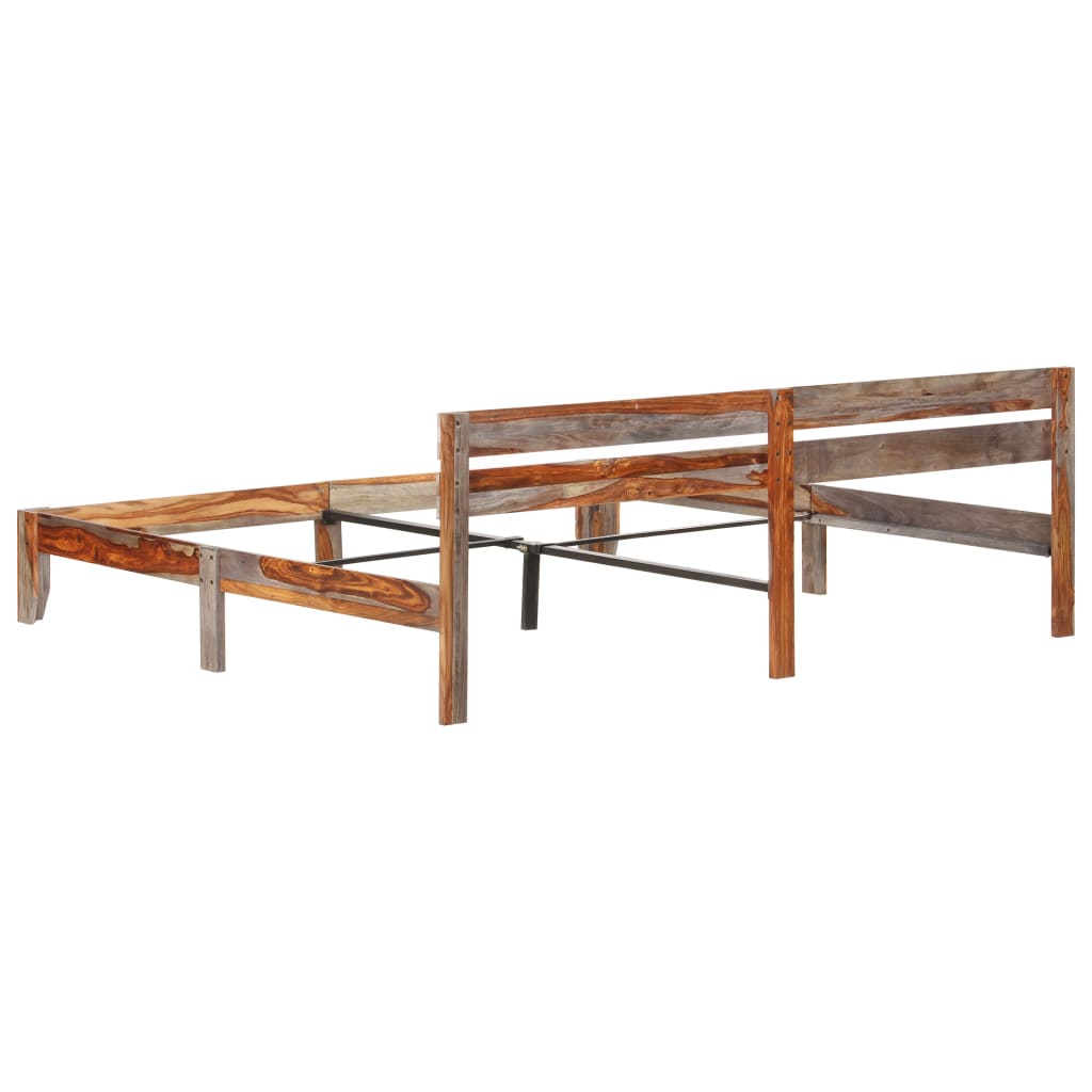 Cadre de lit sans matelas bois massif 200x200 cm