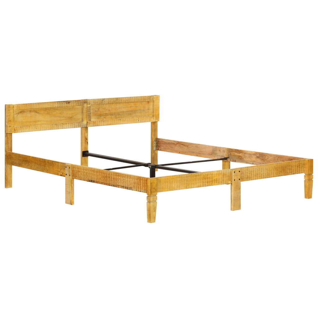 Cadre de lit sans matelas bois de manguier massif 180 cm