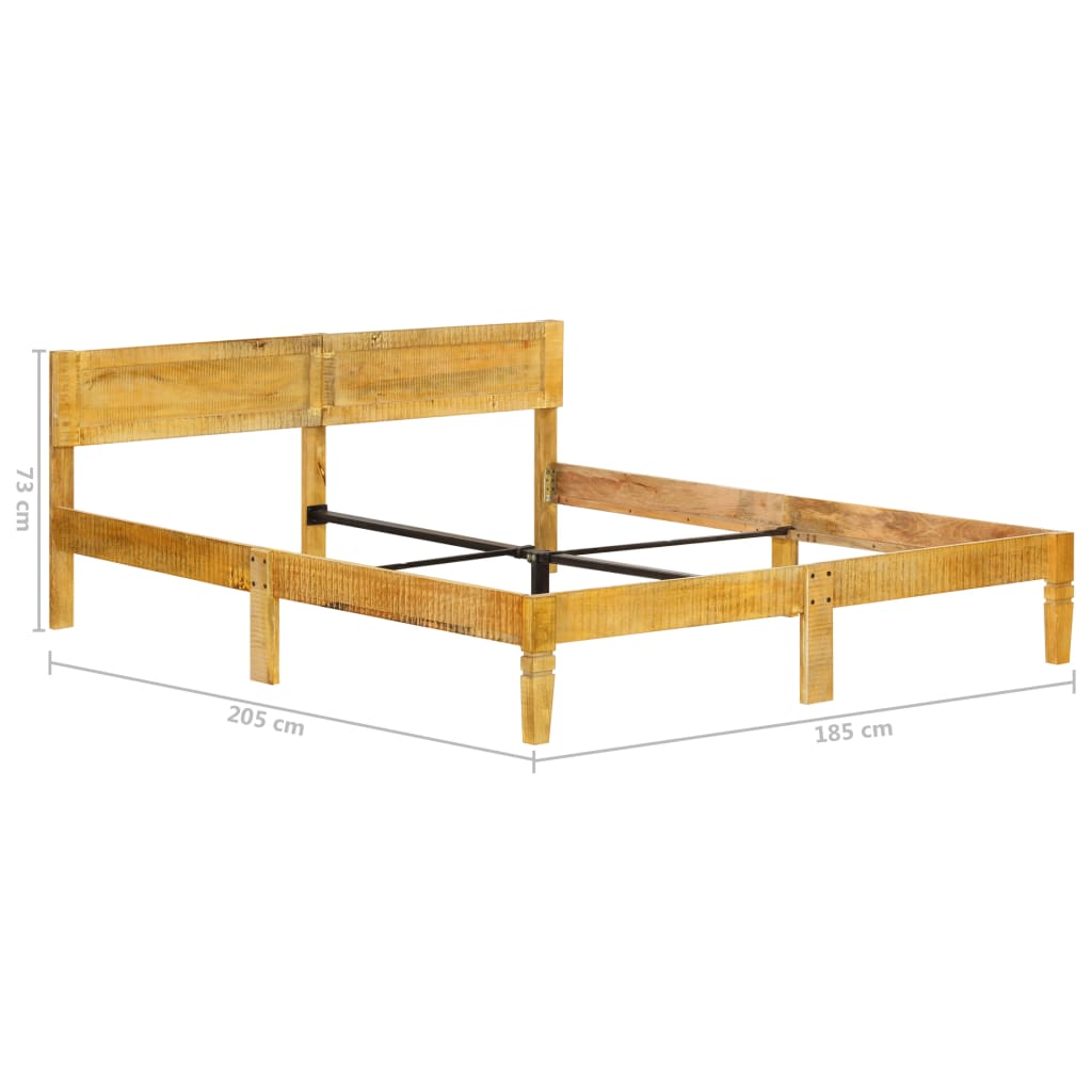 Cadre de lit sans matelas bois de manguier massif 180 cm