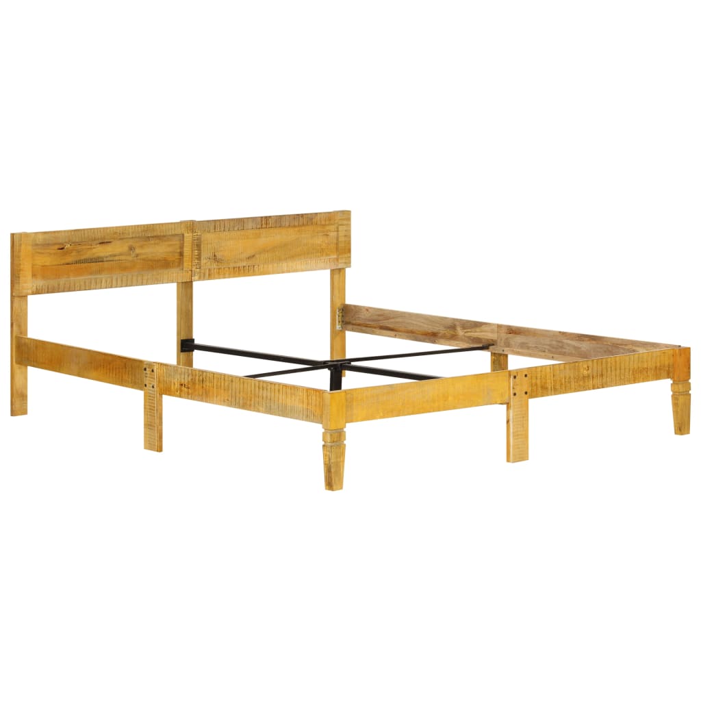 Cadre de lit sans matelas bois de manguier massif 180 cm