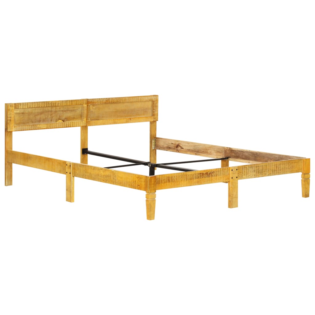 Cadre de lit sans matelas bois de manguier massif 180 cm