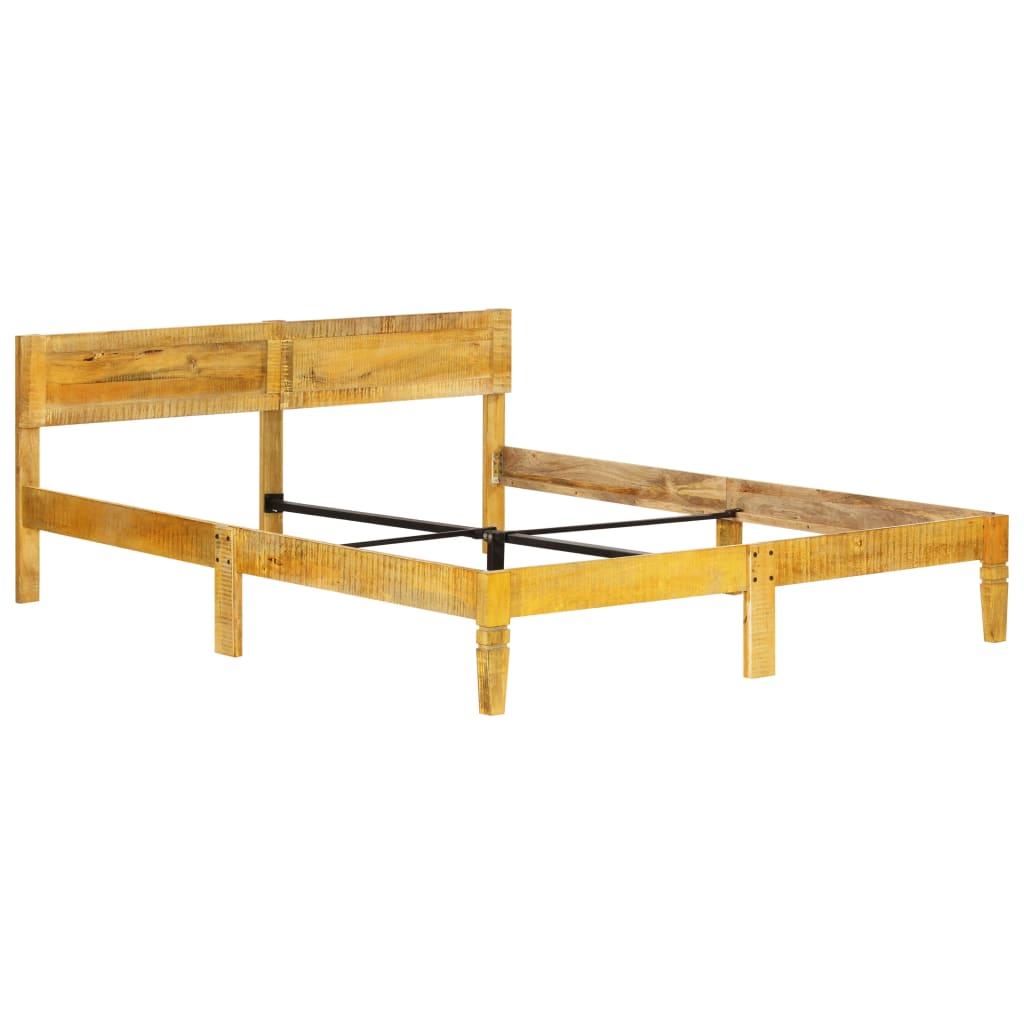 Cadre de lit sans matelas bois de manguier massif 180 cm