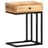 Table d'appoint en forme d'U 45x30x61cm Bois de manguier massif