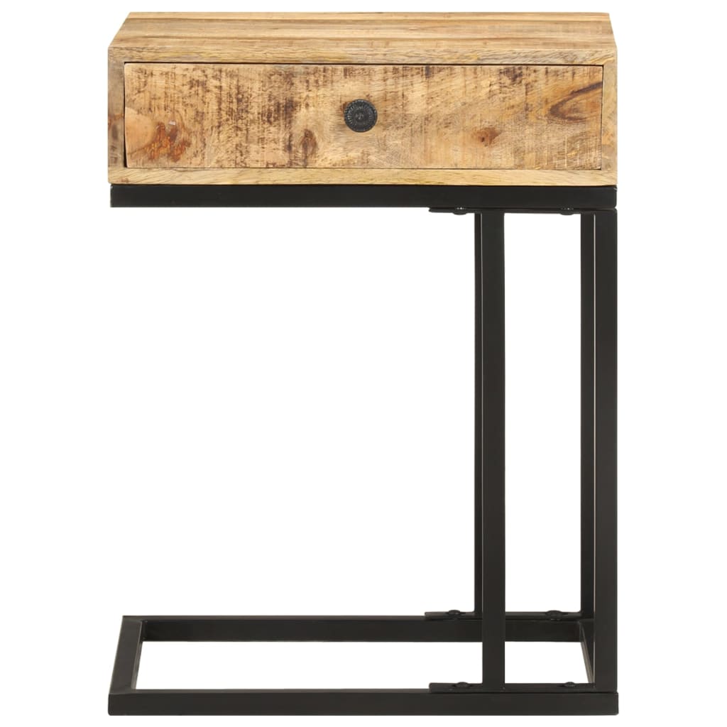 Table d'appoint en forme d'U 45x30x61cm Bois de manguier massif