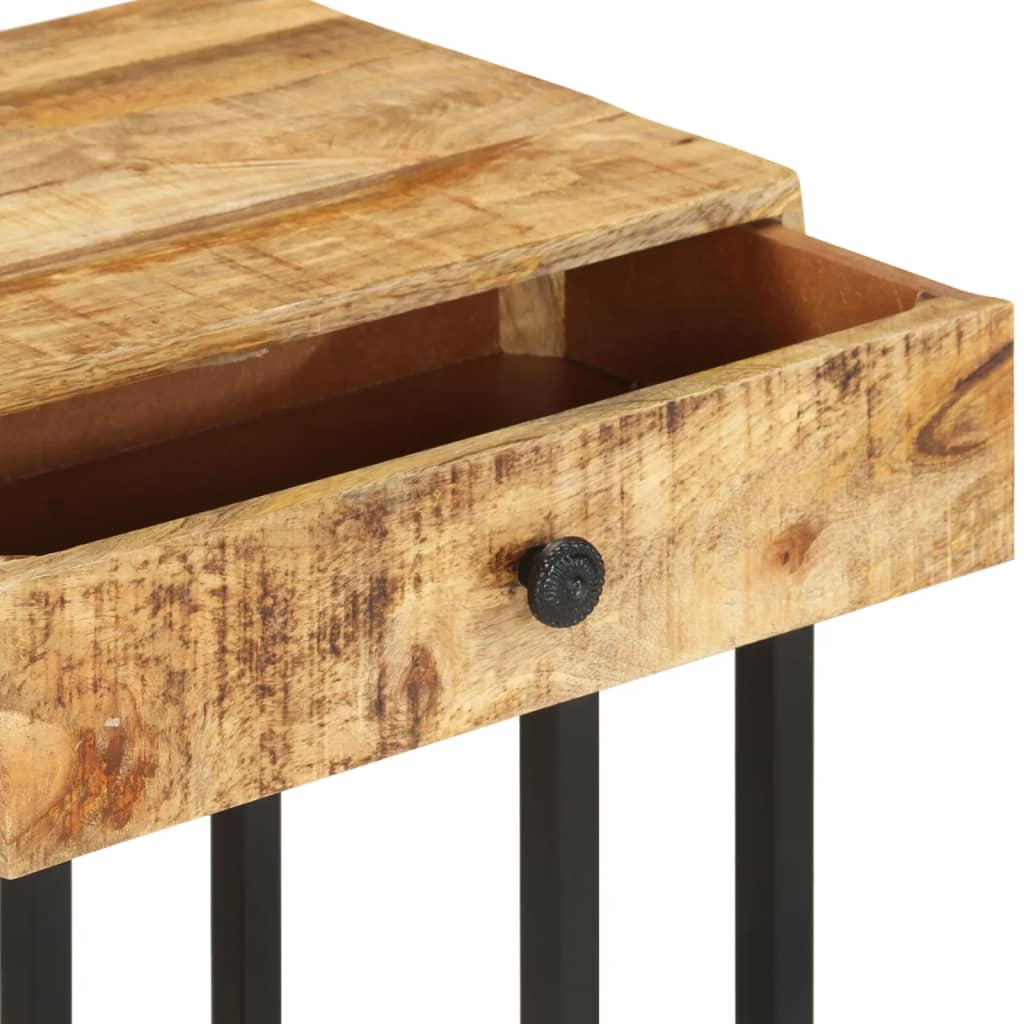 Table d'appoint en forme d'U 45x30x61cm Bois de manguier massif