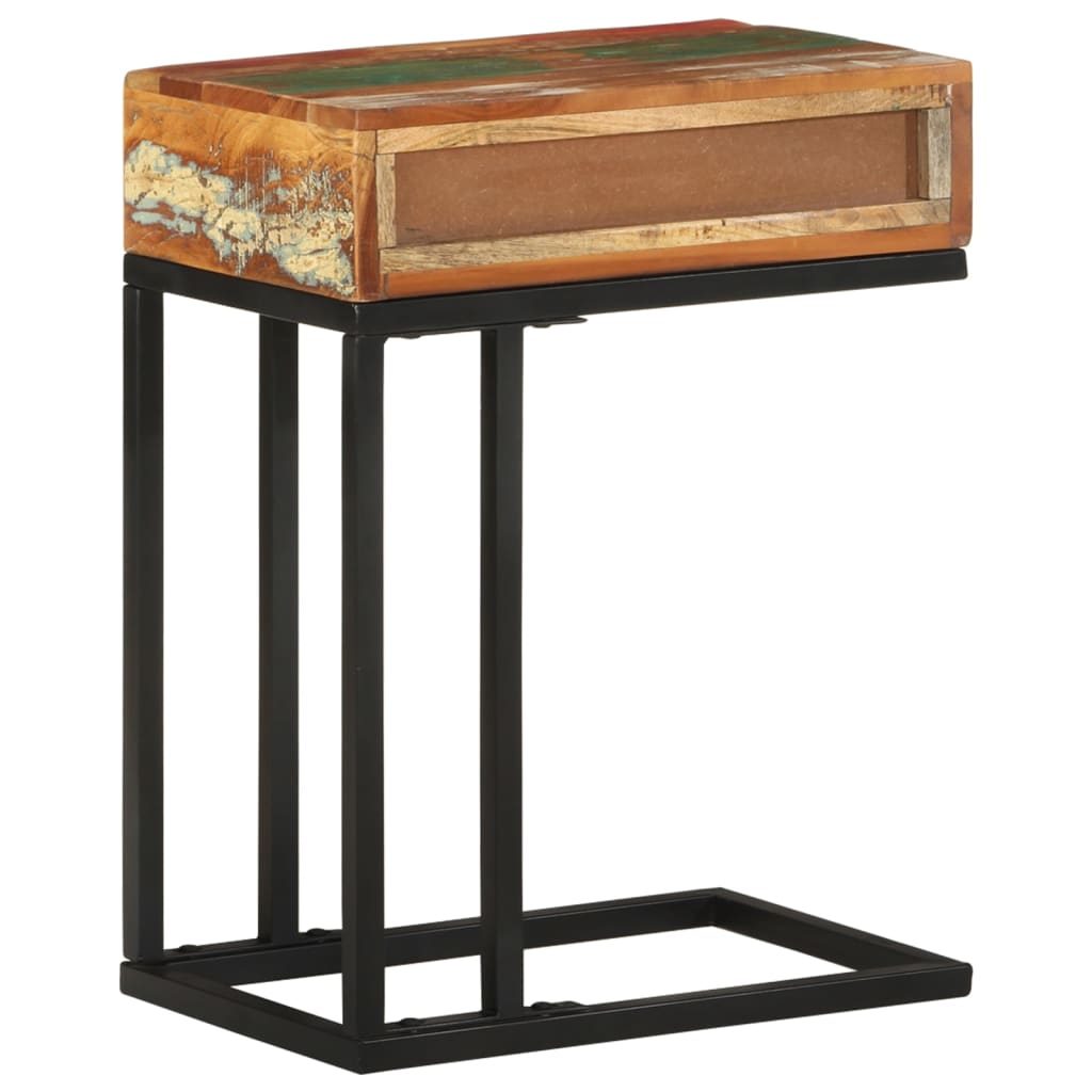 Table d'appoint en U 45x30x61 cm Bois de récupération massif