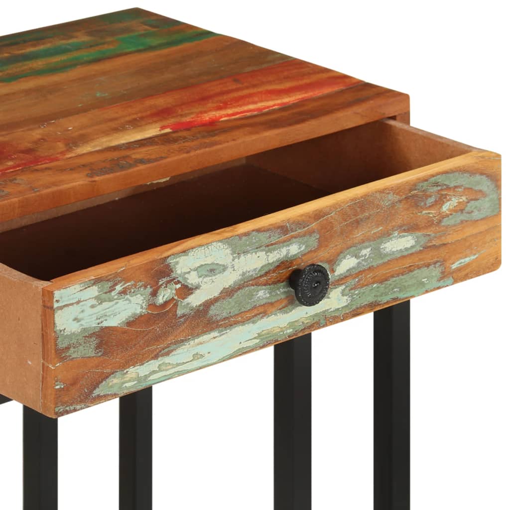 Table d'appoint en U 45x30x61 cm Bois de récupération massif