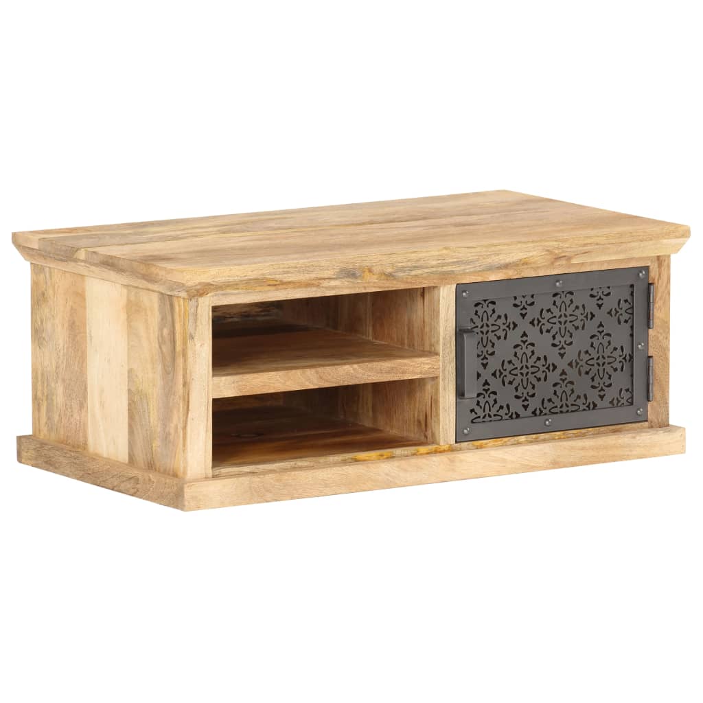 Table basse avec porte 90x50x35 cm Bois de manguier solide