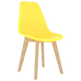 Chaises à manger lot de 2 jaune plastique