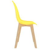 Chaises à manger lot de 2 jaune plastique