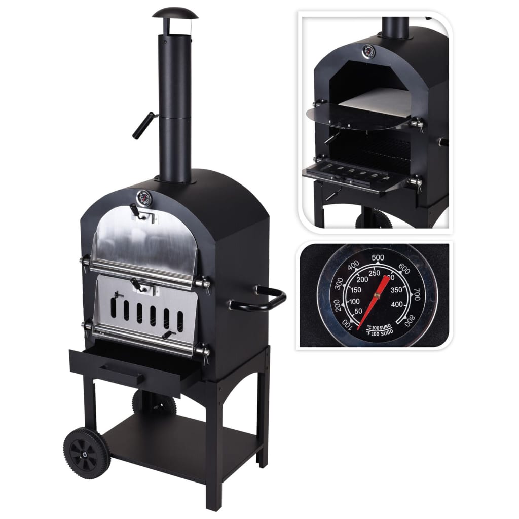 ProGarden Pizza Oven and Barbecue Black