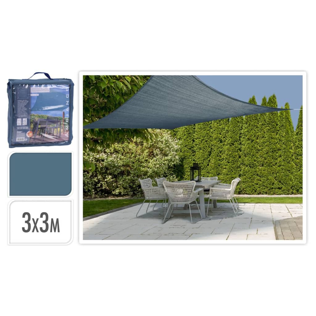 ProGarden Toile d'ombrage 3x3 m Bleu Carré