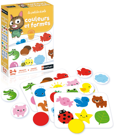 Jeu d'association NATHAN La Petite Ecole - Couleurs et Formes - Pour enfants de 2 ans et plus