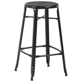 Tabourets de bar lot de 6 noir acier