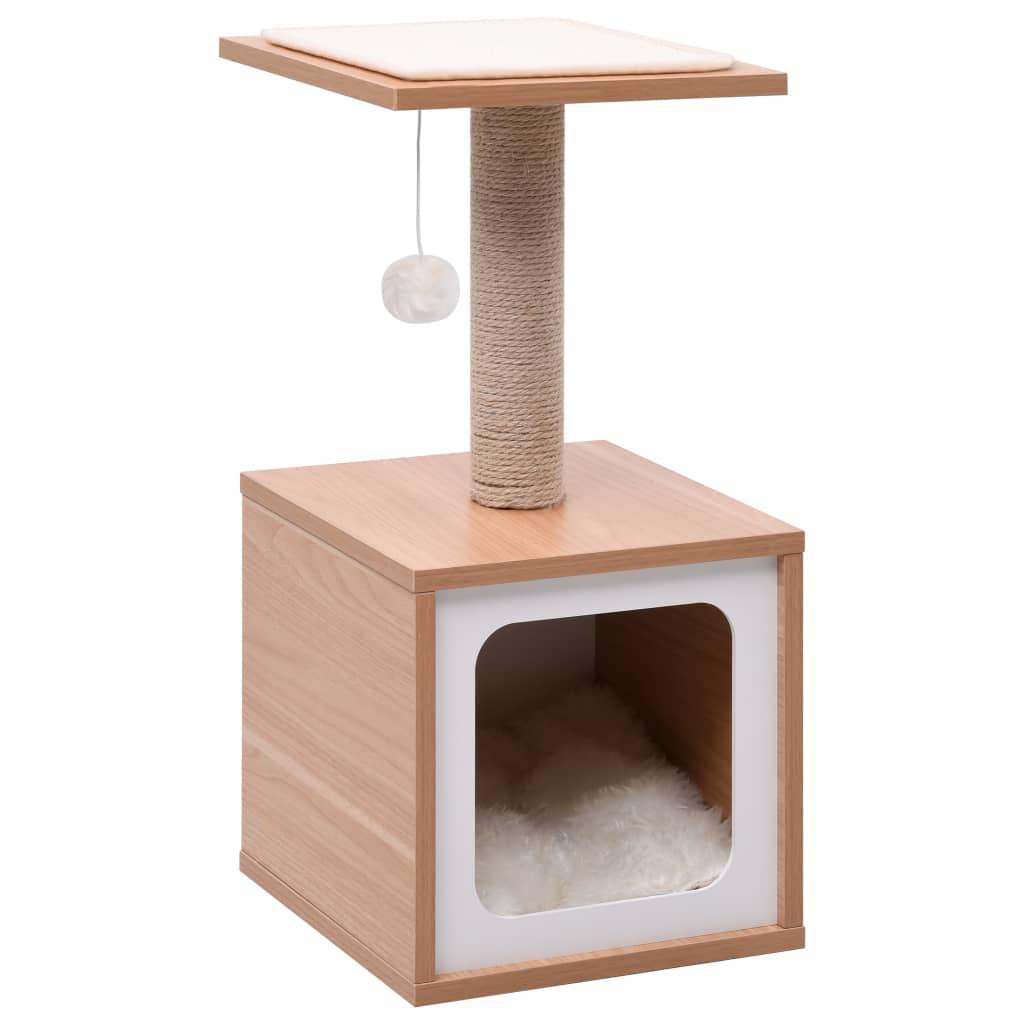 Arbre à chat avec tapis à gratter en sisal 62 cm