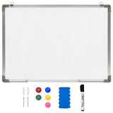 Magnetisches, trocken abwischbares Whiteboard Weiß 70x50 cm Stahl