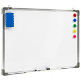 Magnetisches, trocken abwischbares Whiteboard Weiß 70x50 cm Stahl