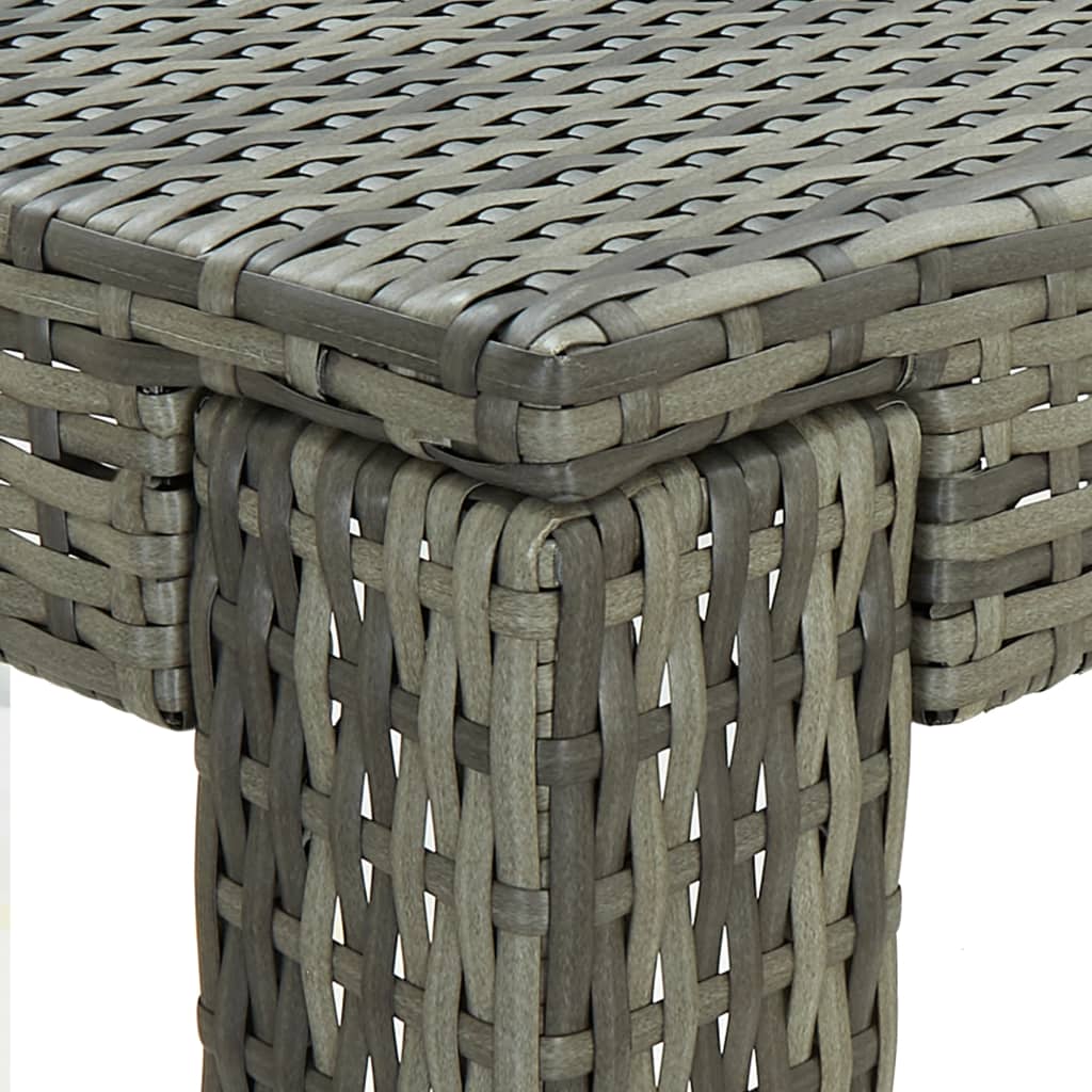 Table de bar de jardin Gris 100x60,5x110,5 cm Résine tressée