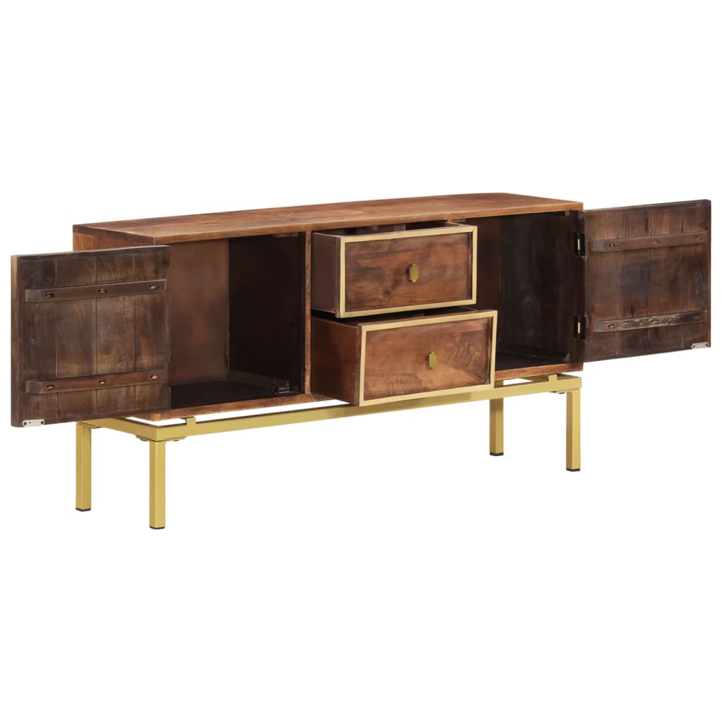 Buffet 120x29x60 cm Bois de manguier massif