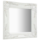 Miroir mural style baroque 40x40 cm Blanc