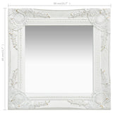 Miroir mural style baroque 40x40 cm Blanc