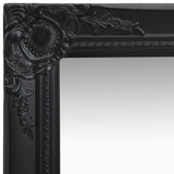 Miroir mural style baroque 40x40 cm noir