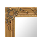 Miroir mural style baroque 50x40 cm Doré