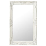 Baroque style wall mirror 50x80 cm White