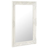 Baroque style wall mirror 50x80 cm White