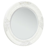 Miroir mural style baroque 50 cm Blanc