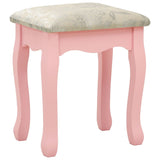 Ensemble de coiffeuse avec tabouret Rose 75x69x140 cm Paulownia