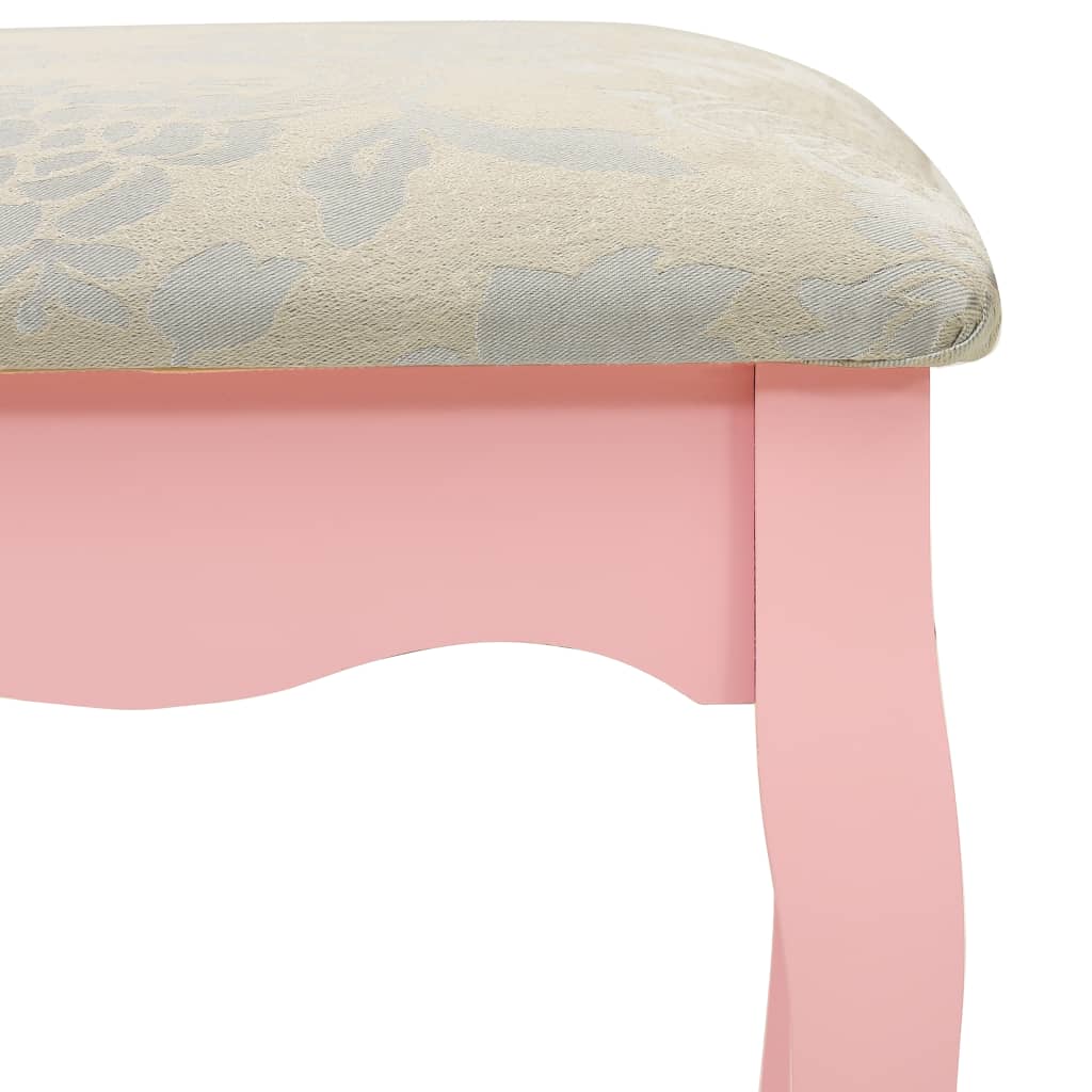 Ensemble de coiffeuse avec tabouret Rose 75x69x140 cm Paulownia