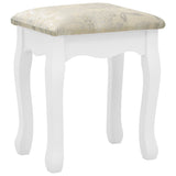 Ensemble de coiffeuse avec tabouret Blanc 80x69x141cm Paulownia