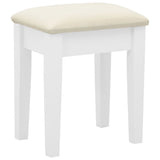 Coiffeuse et tabouret Blanc 65x36x128 cm Bois de paulownia MDF