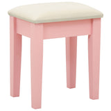 Coiffeuse et tabouret Rose 65x36x128 cm Bois de paulownia MDF