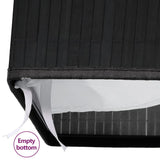 Panier à linge avec 2 sections bambou noir 100 L