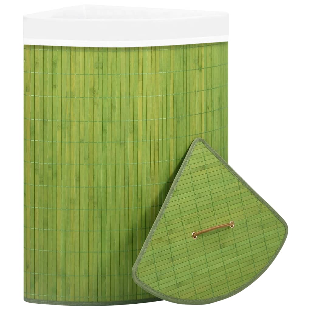 Green Bamboo Corner Laundry Basket 60 L