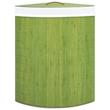 Green Bamboo Corner Laundry Basket 60 L