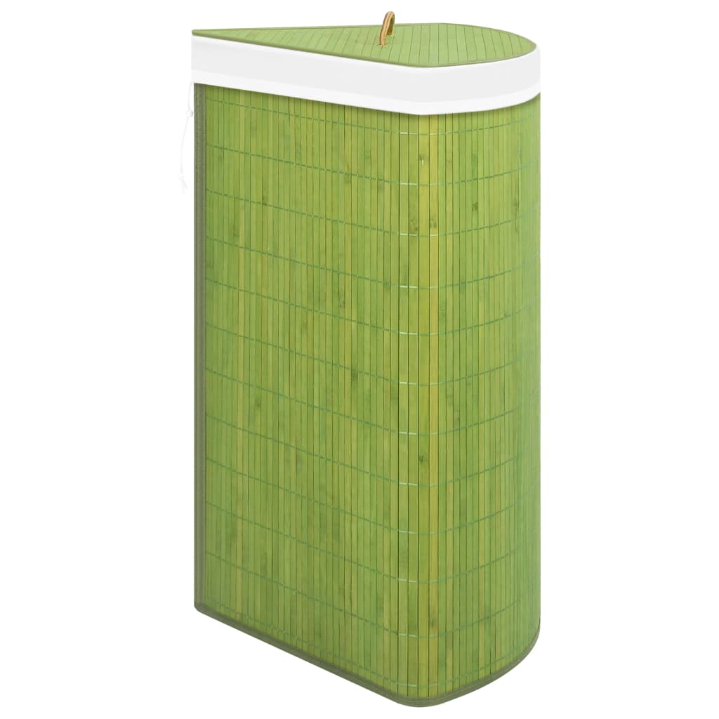 Green Bamboo Corner Laundry Basket 60 L