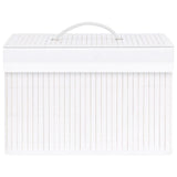 Boîtes de rangement en bambou 4 pcs Blanc