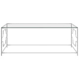 Couchtisch Silber 120x60x45 cm Edelstahl und Glas