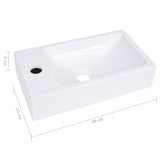 Lavabo 400x220x90 mm SMC Blanc