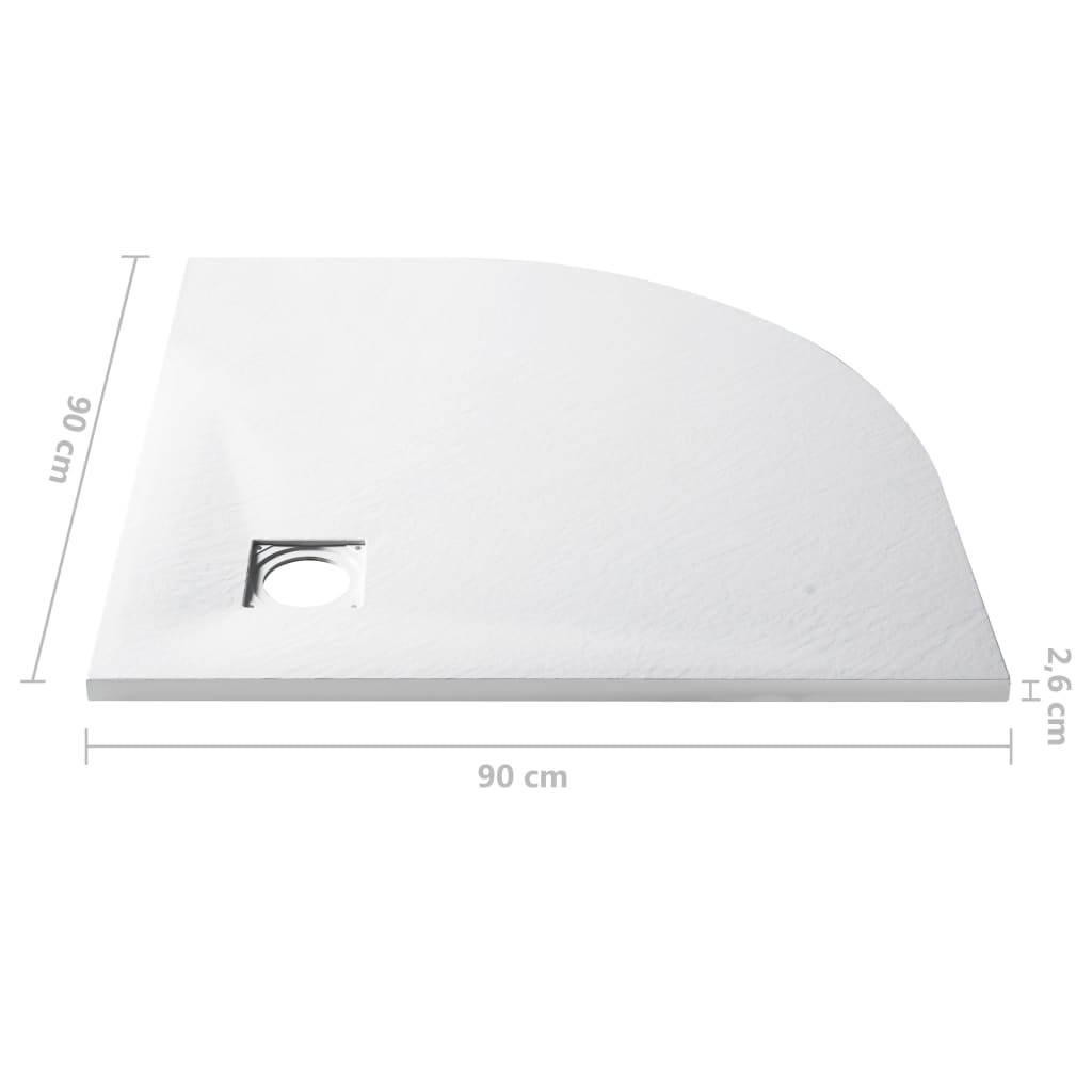 Receveur de douche SMC Blanc 90x90 cm