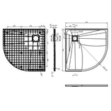 Receveur de douche SMC Blanc 90x90 cm