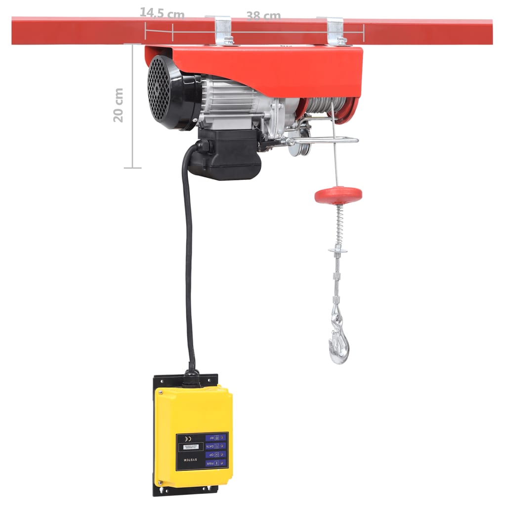 Elektrolifter mit Funkfernbedienung 1000 W 300/600 kg