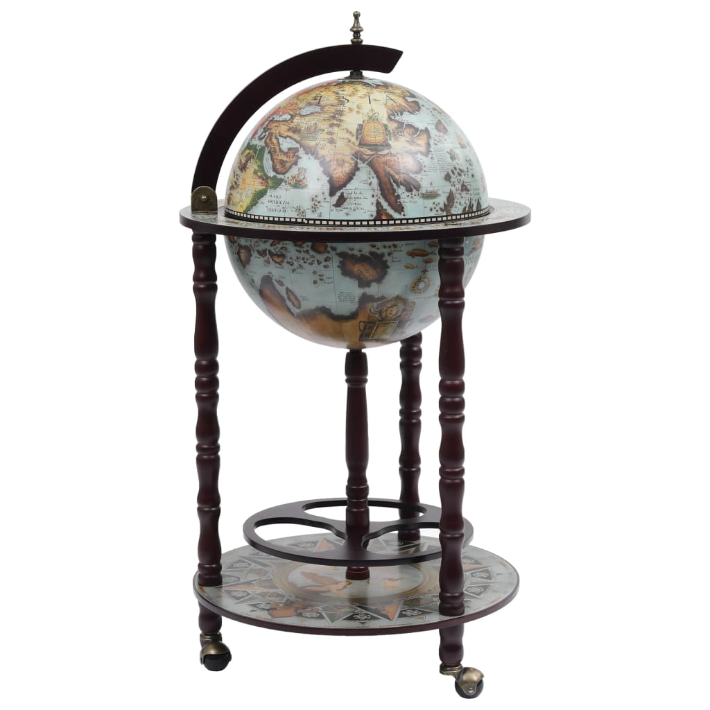 Bar sous forme de globe Bois d'eucalyptus Bleu